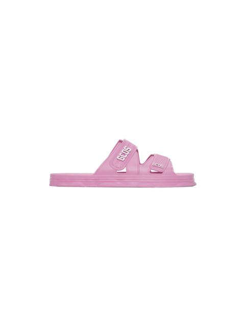 Pink Rubber Slider Sandals