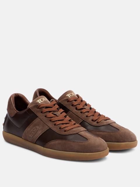 Tabs suede and leather sneakers