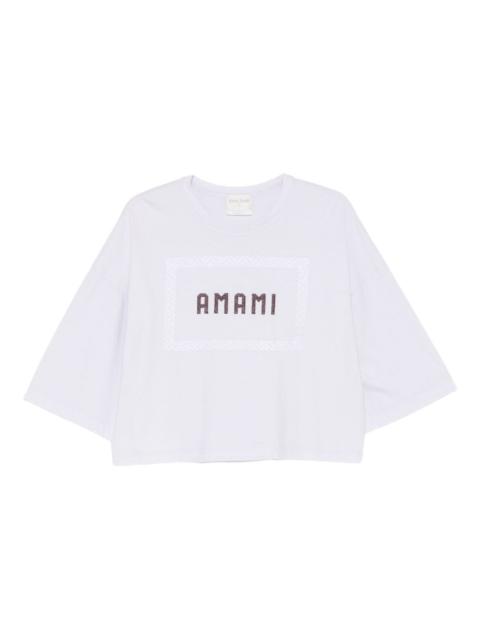 embroidered-detail T-shirt