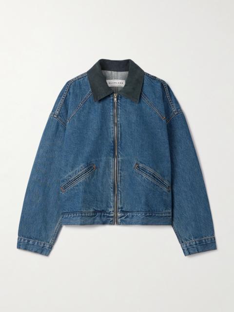 Camden Corduroy-trimmed Denim Jacket