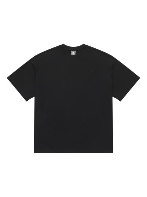 New Balance Linear Heritage Brushed Back Jersey Oversized T-Shirt 'Black' AMT42335-BK