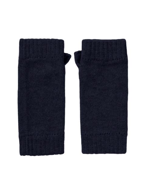 Navy Cashmere Wrist Warmers