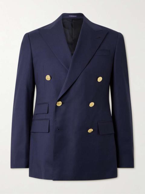 Gregory Double-Breasted Wool-Serge Blazer