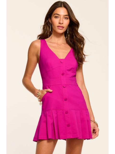 Olana Stretch Cotton V-Neck Mini Dress