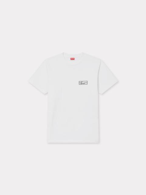 'KENZO Weave' embroidered slim T-shirt in cotton