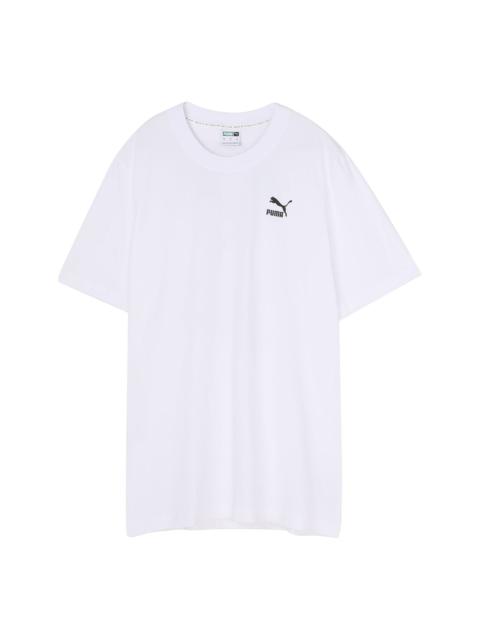 PUMA Recheck Pack Graphic Tee Logo Printing Short Sleeve White 598939-02