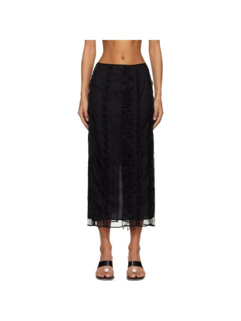 Black Ocean Midi Skirt
