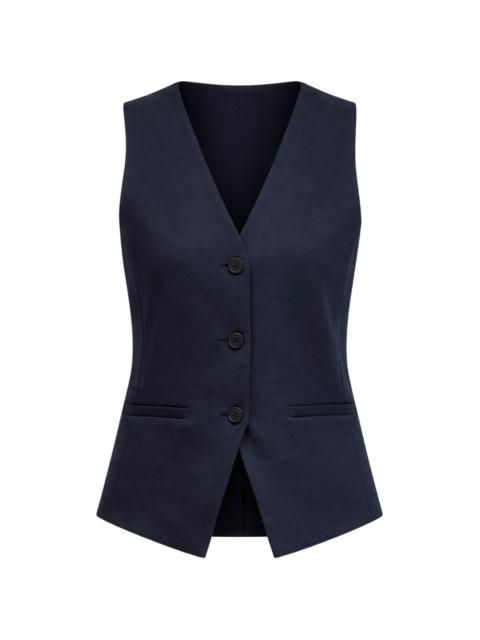 buttoned V-neck waistcoat