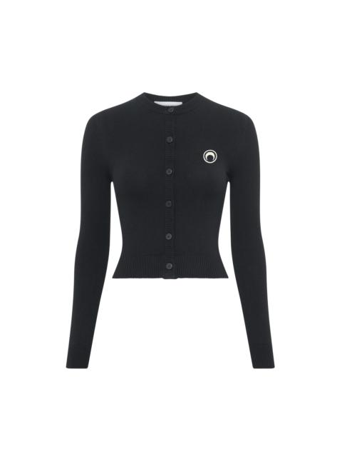 Moon Logo Knit Fitted Cardigan