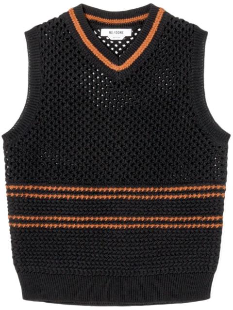 crocheted cotton vest