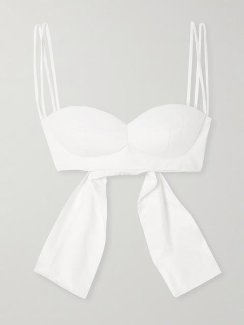 Appliquéd Cotton Bralette