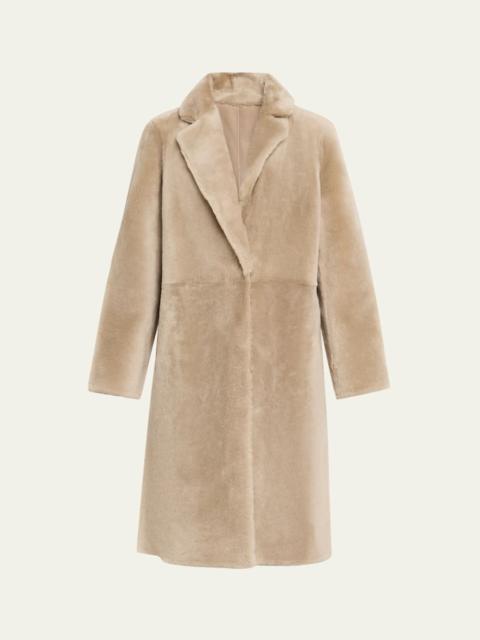 Ironed Lamb Shearling Coat