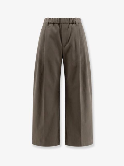 Cotton Trousers With Elastic And Monili Detail