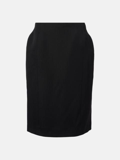 Hourglass wool midi skirt