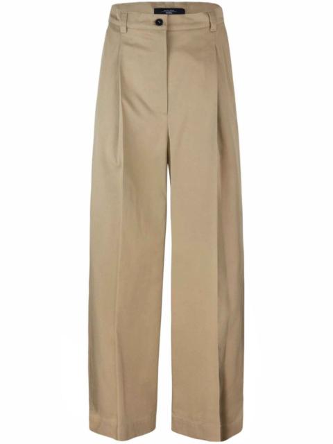 pleat-detail wide-leg trousers