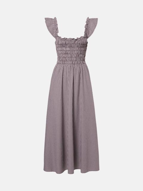 Eudora gingham cotton-blend maxi dress