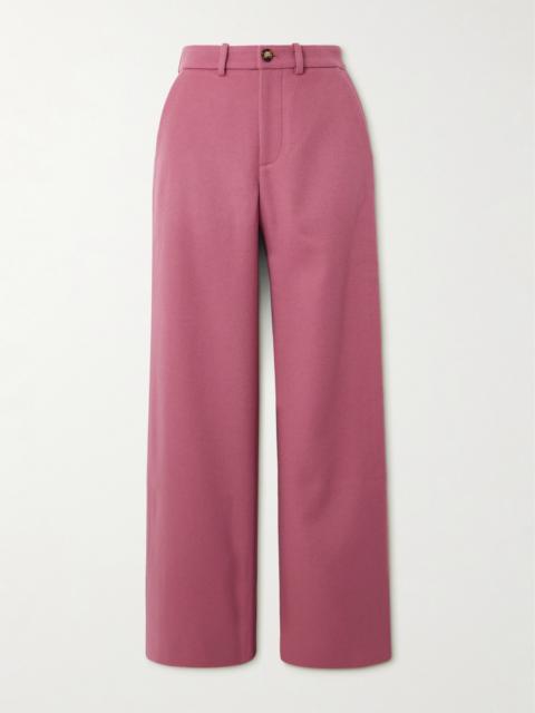 Wool And Cashmere-blend Mid-rise Straight-leg Pants