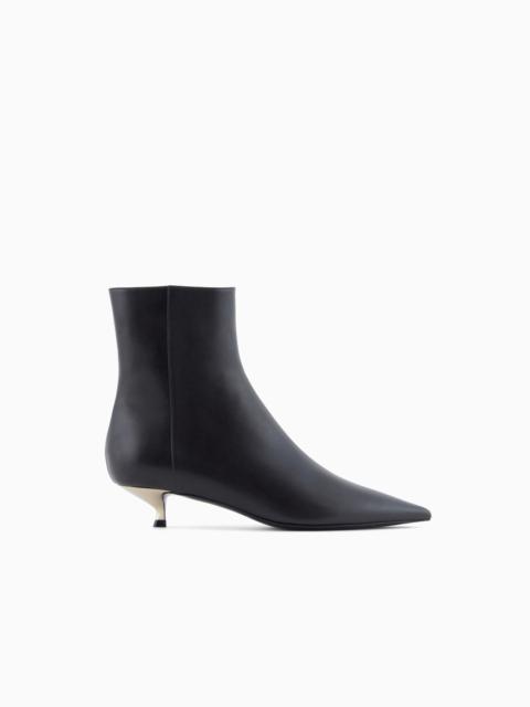 CALFSKIN ANKLE BOOTS