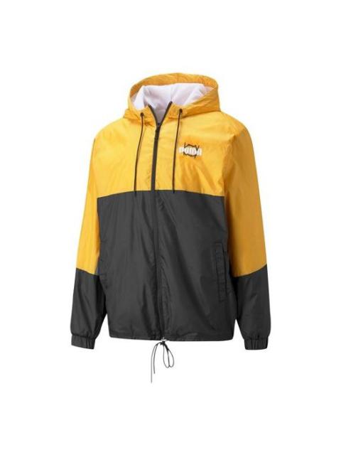 PUMA Mvp Windbreaker Drawstring hooded Woven Jacket Yellow 532208-02