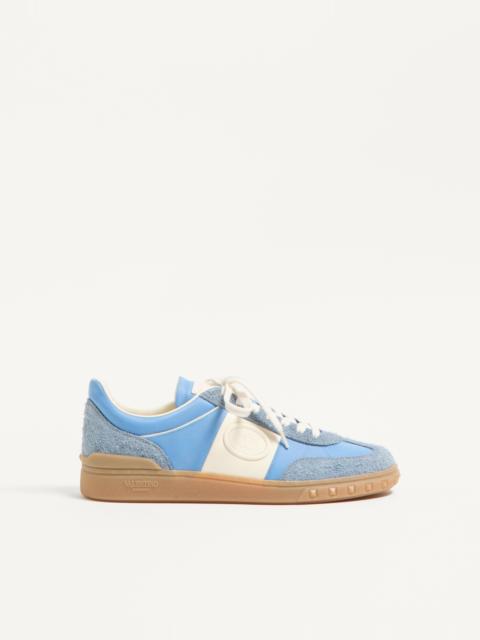 UPVILLAGE LOW TOP SNEAKER IN CRUST LEATHER AND NYLON