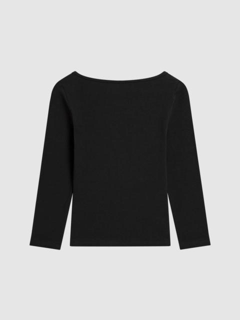 Soft Jersey Ballerina Top - Jet Black