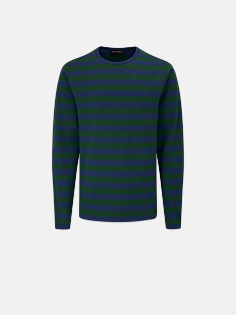 Men's Long Sleeve Top Navy/Green