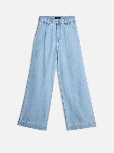 Weightless Pleated Denim Trouser in Hana