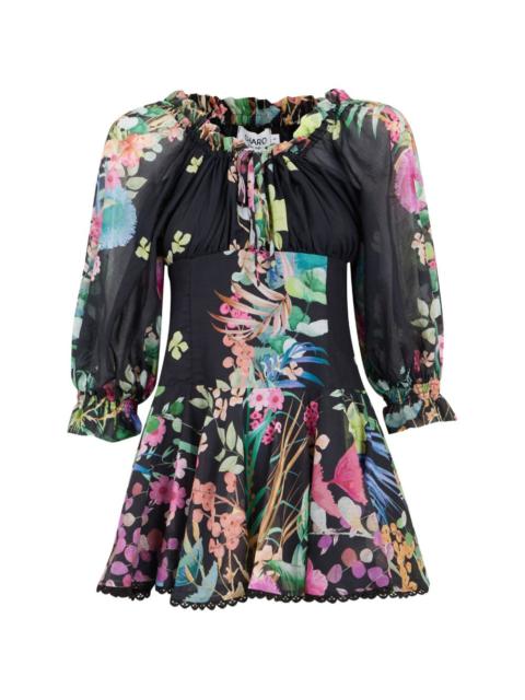 Nai ruffled floral-print mini dress