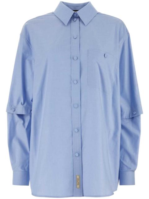 logo-patch detachable-sleeve shirt