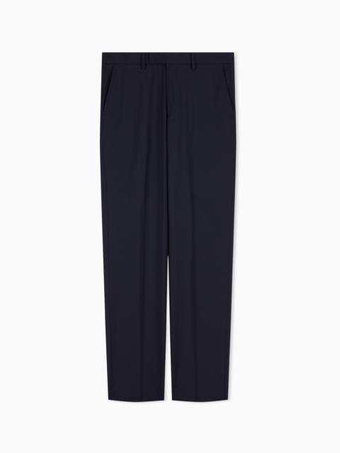 TROUSERS IN NATURAL STRETCH TROPICAL LIGHT WOOL