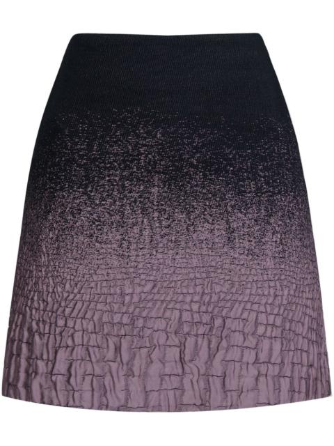 gradient-effect crickled skirt
