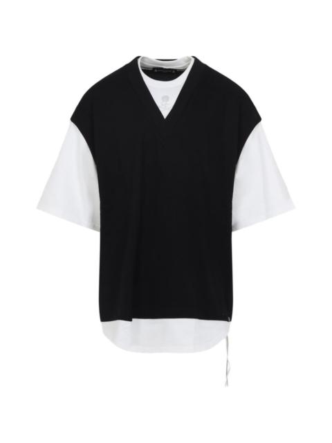 v-neck layered T-shirt