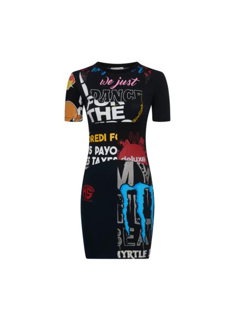Upcycled Graphic T-Shirts Mini Dress
