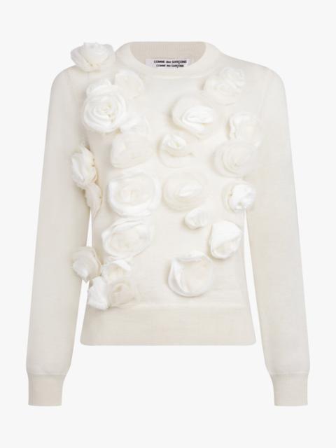 FLOWER EMBROID JUMPER | OFF WHITE