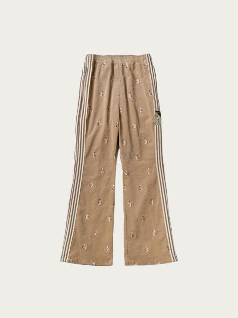 11W Stretch Corduroy DUCK Embroidery Track Pants (Banner Stripe) - GLB