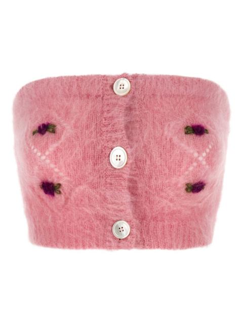 embroidered button top