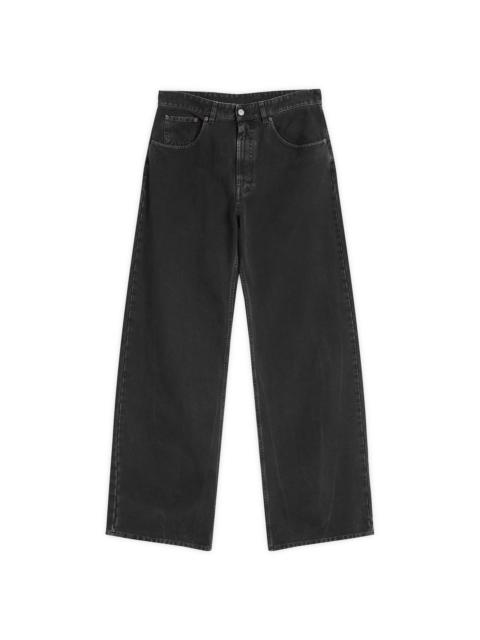 MM6 Maison Margiela Wide Leg Black Wash Jeans