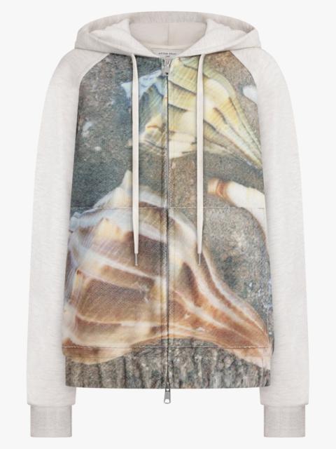 FULL PRINT PANEL HOODY ZIP-UP | MELANGE GRAY