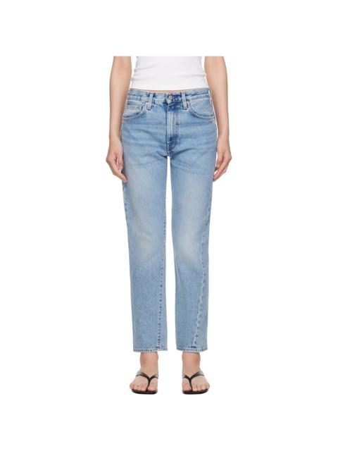 Blue Twisted Seam Jeans