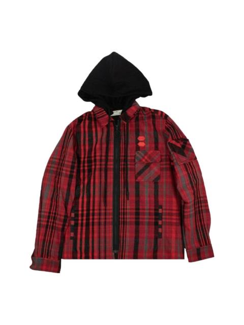 Off-White Layered Flannel Shirt 'Red' OMGA061E19E230022010