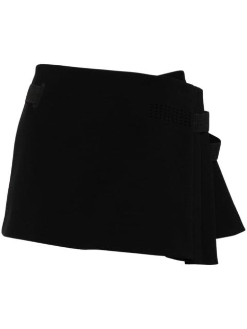 pleated wrap miniskirt