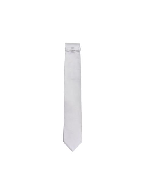 plain bow-detail tie