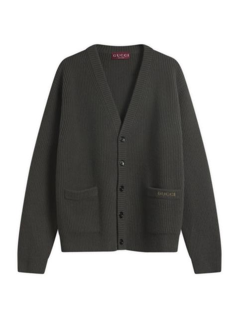 Gucci Ribbed Wool Cardigan