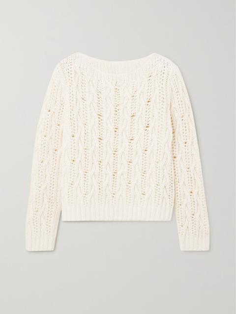 Cable-knit Cashmere-blend Sweater