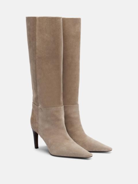 Monili suede knee-high boots