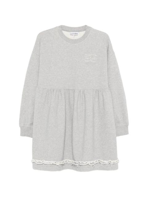crew-neck mini dress