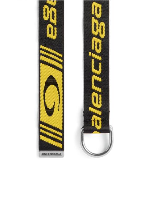 Men's D Ring Belt in Black/yellow