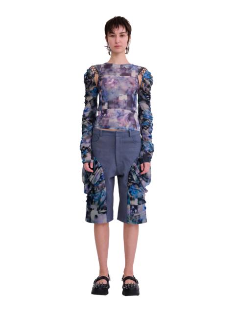 NAVY GARDEN BLUR GIVA SHORT