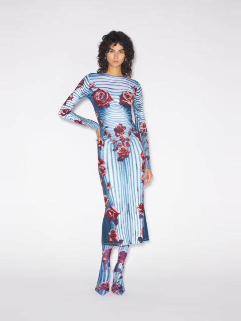 THE RED FLOWER BODY MORPHING DRESS