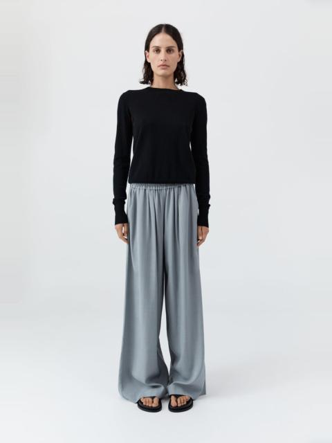 Merino Wool Slit Sleeve Sweater - Black